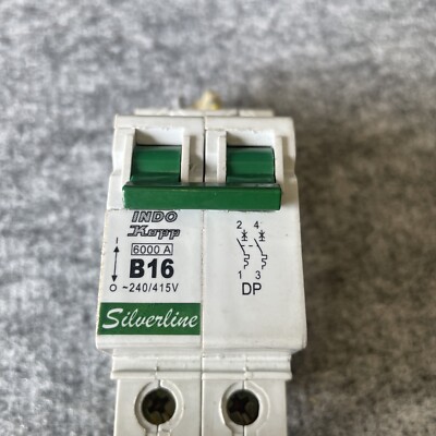 Indo  Kopp B16 240/415V Silverline 2Pole Circuit Breaker Used