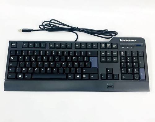AZERT French layout fingerprint keyboard kuf1256 for Lenovo USB wired keyboard - Picture 4 of 6