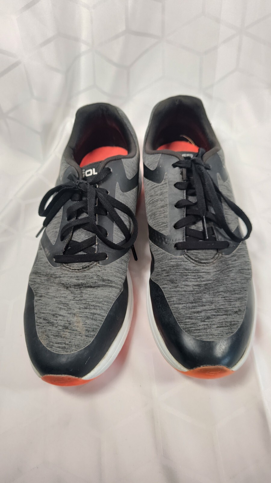 Womens Skechers Go Golf Black Gray Orange Soft Spike Golf Shoes