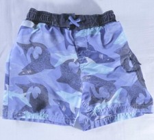 Carters Little Boys Sz 24M Swimsuit Shorts Beach Swim Trunks Sharks