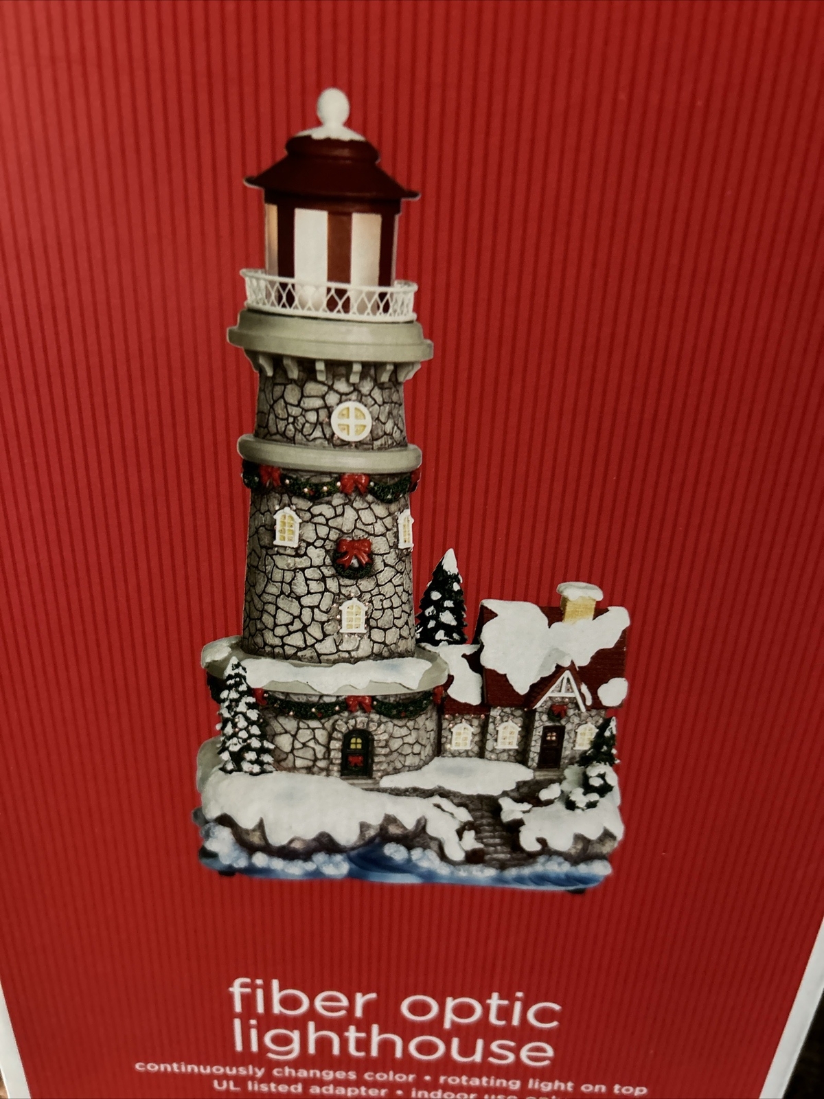 Fiber Optic Lighthouse 18" Christmas Decoration Target No 17 Changes