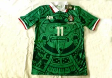 New ABA SPORT Mexico 1998 BLANCO #11 Jersey LARGE RETRO France Home TRUE SIZE L