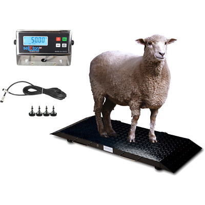SL-920-2k Industrial portable floor Scale with cage system for Animals 2000 lbs