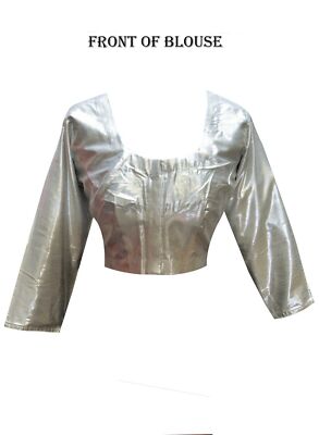 shimmer silver blouse