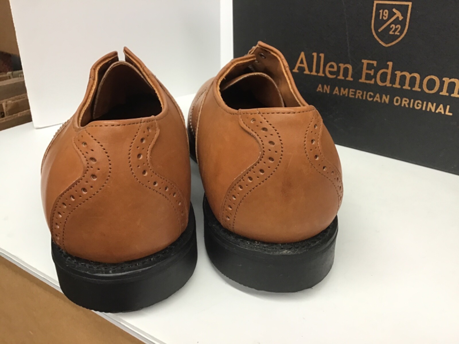 NEW Allen Edmonds Comfort Orthotic Walnut Oxfords, Size 13 D Golf Shoes