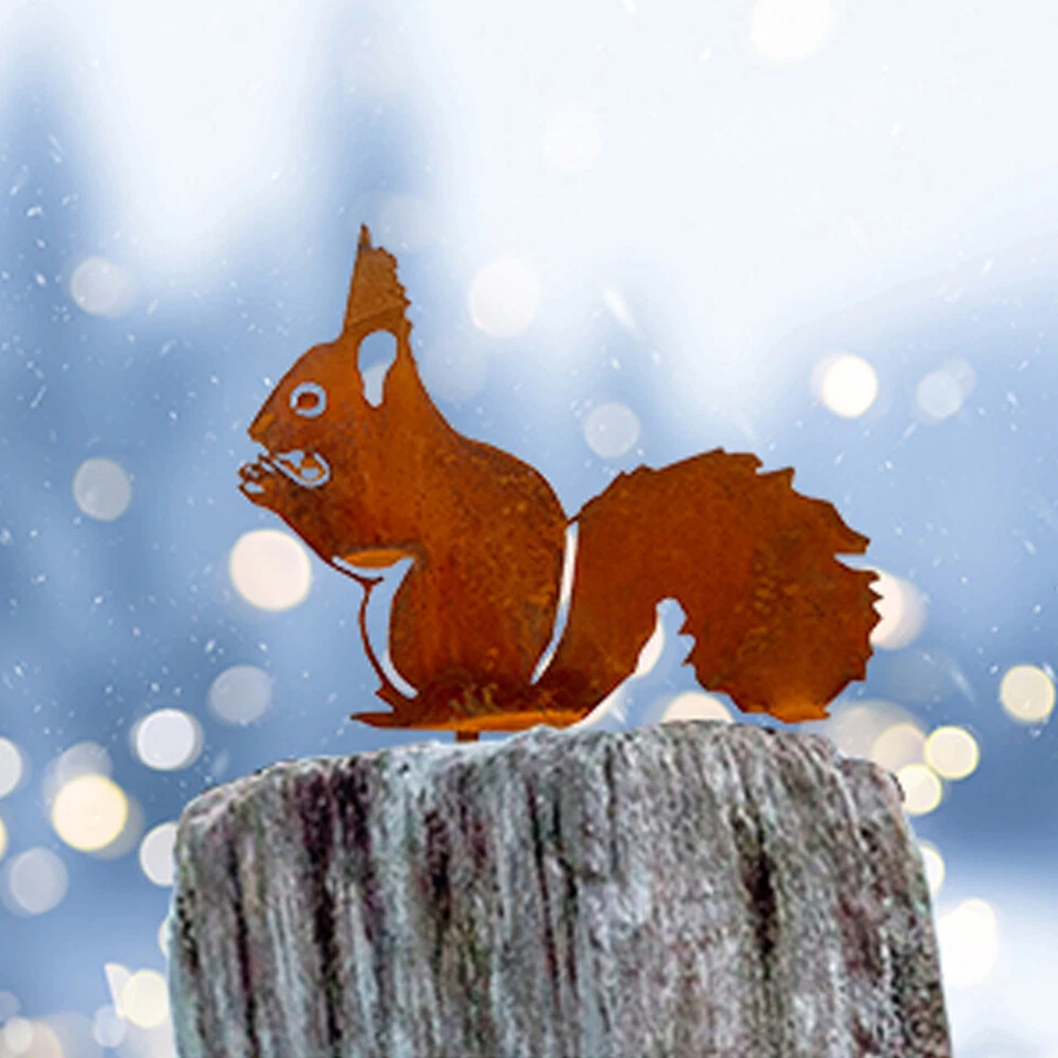 Garden Patio Decor Corten Steel Metal Animals Ornament Gift for Garden Backyard - Image 4 of 4