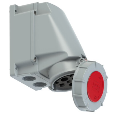 PCE CEE wall mounted socket POWER TWIST IP67, 16A or 32A; 3,4 or 5P; 6,7 or 9h
