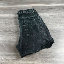 FOREVER 21 Button Fly Black Denim Cut-Off Jean Shorts Women's Size 26 Waist