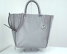 NEW MICHAEL KORS NEWMAN ASH GRAY LEATHER LARGE TOTE,SHOULDER BAG,CROSSBODY