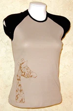 Giraffe T-shirt Animal Graphic Brown Metallic Gold Women’s Multiple Sizes