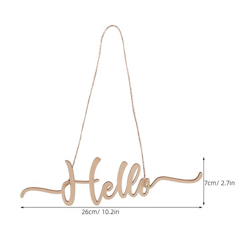 Hello Sign Welcome Sign Wooden Hanging Plaque Decoration Wedding Welcome Sign - Picture 3 of 12