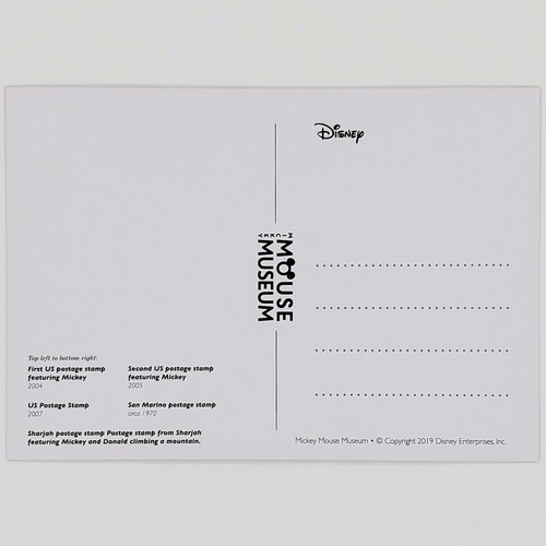 Mickey Mouse Stamps Postcard Disney Museum Sorcerer Donald Goofy Pluto Clearance - Picture 2 of 2