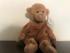 Ty Beanie Baby Bongo the Monkey (1995, Retired) with Tan Tail