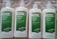 After Sun Lotion Pumps 16 oz Lot of 4 Vitamin E Aloe Cocoa Butter Paraben Free
