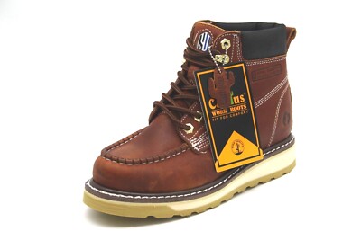 CACTUS FOOTWEAR OIL RESISTANT WORK BOOT 6727M LIGHT BROWN MAXIMUM