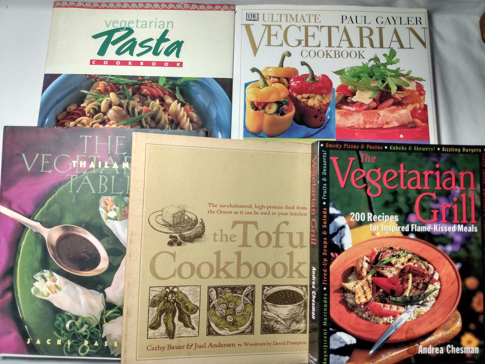 Vegetarian Cookbook Lot Recipes Pasta Soups Thai Cuisine Grill Tofu