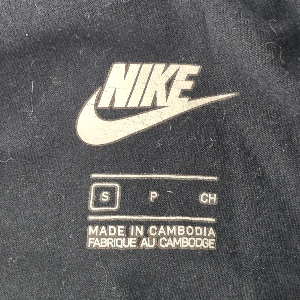 NIKE Leggings Small Nero Donna Misto Cotone Elasticizzato Activewear - Immagine 4 di 4