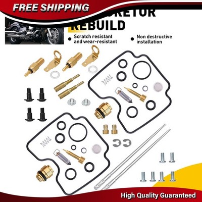 2PCS Carburetor Rebuild Kit For Yamaha V-STAR 1100 XVS1100 Carb O-Ring Heater