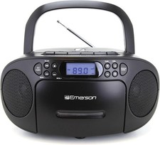 Emerson EPB-3003 Portable CD/Cassette Boombox with AM/FM Radio, Black