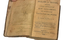 1808 Isaac Watts Psalms of David Hymn Book Early Boston American Imprint Leather