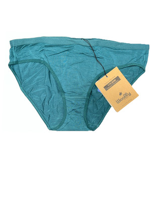 NEW Woolly Women s Bikini Brief, 95% Merino Wool, Teal, Large