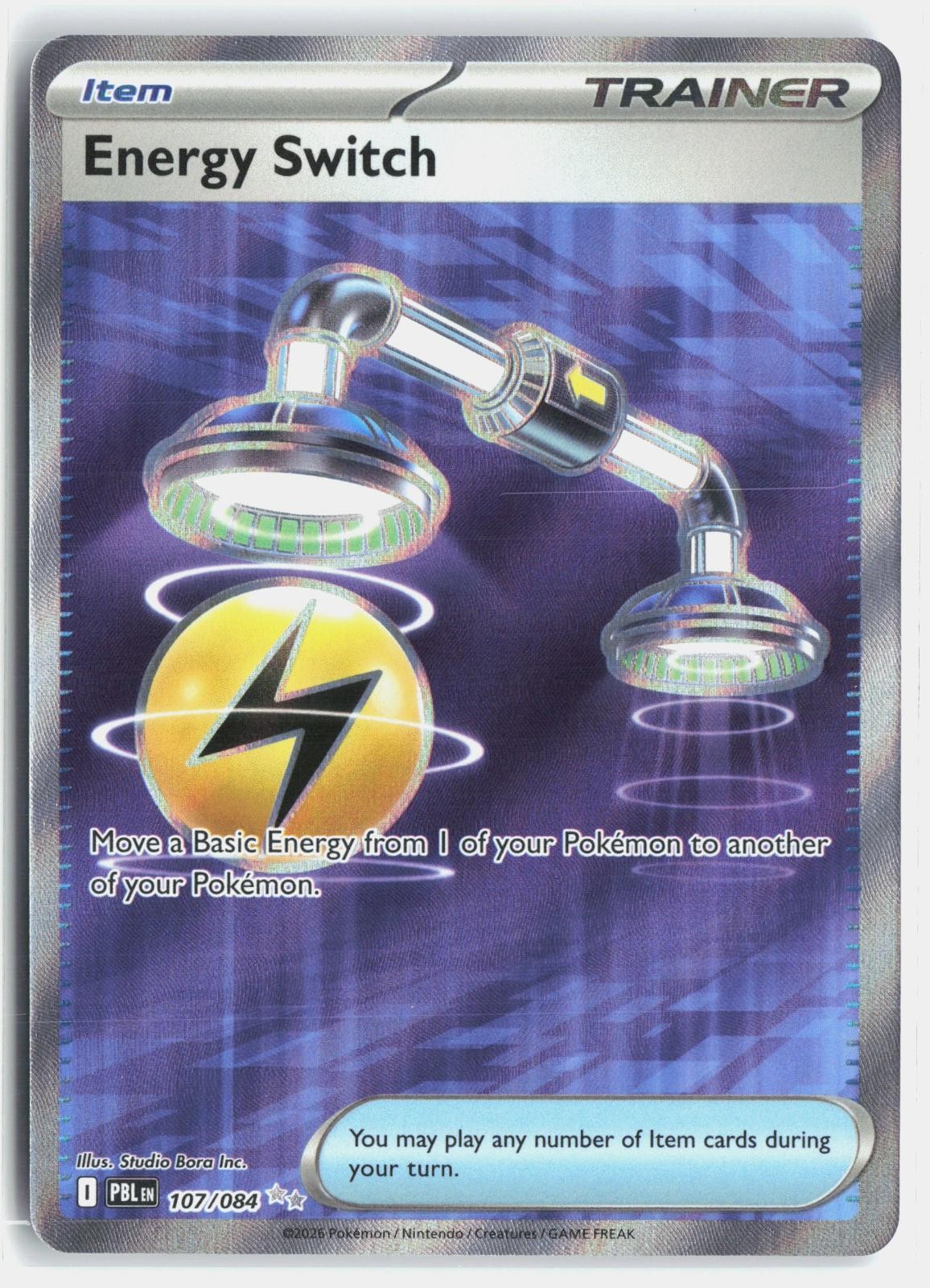 Energy Switch 107/084 Ultra Rare Pitch Black Pokemon Holo Near Mint