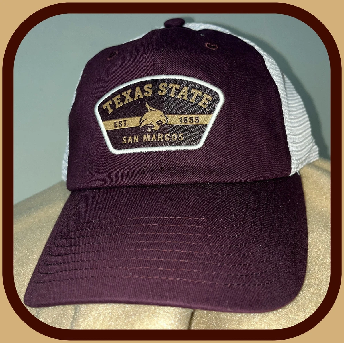 Vintage Texas State Seniors Longview Tx Baseball Trucker Cap Hat 1995 Vintage 1995 MLB All-Star Game Hat Logo Athletic Shark Tooth  main image 4
