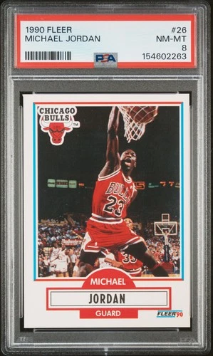 1990 FLEER #26 MICHAEL JORDAN PSA 8