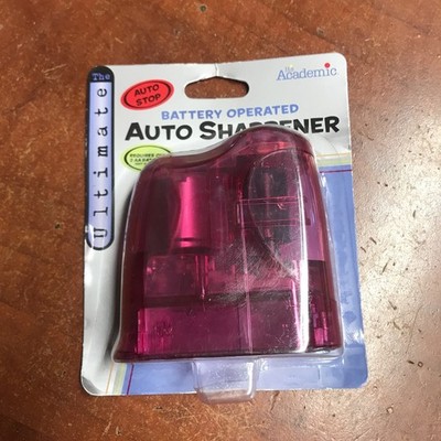 NEW VTG  Portable Battery Operated Pencil Auto Sharpener School Academic 01235