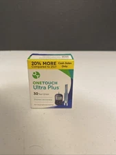 OneTouch Ultra Plus Blood Glucose Test Strips - 30 Test Strips - Exp: 03/2027