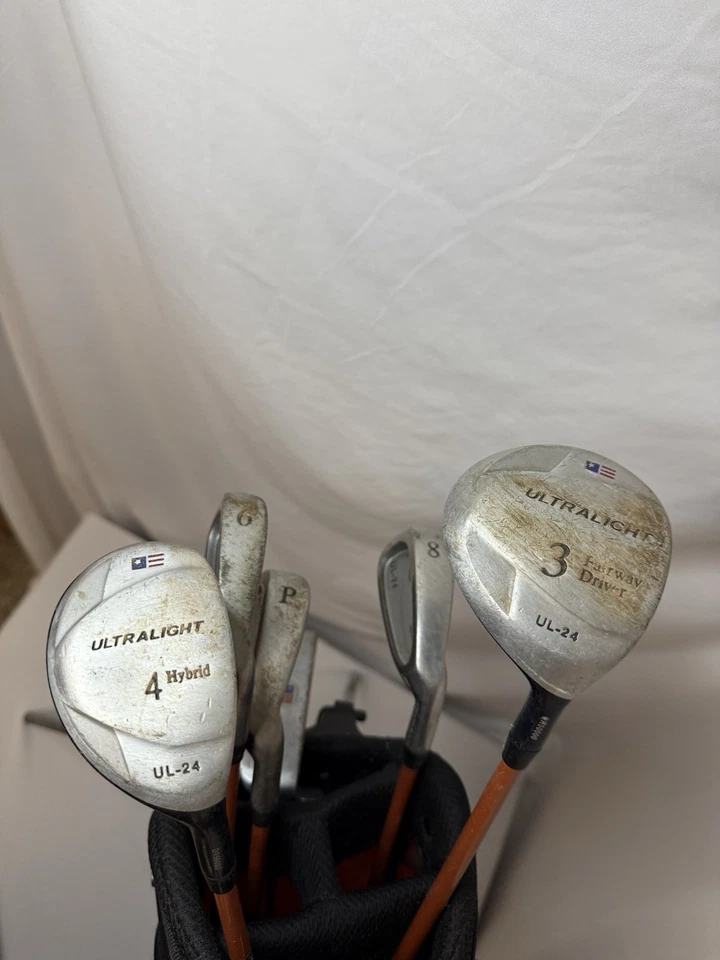 US Kids 6 Club Set UL-24 Right Hand, 2 Drivers, 3 Irons, Putter Golf Set Bag - Image 4 of 4