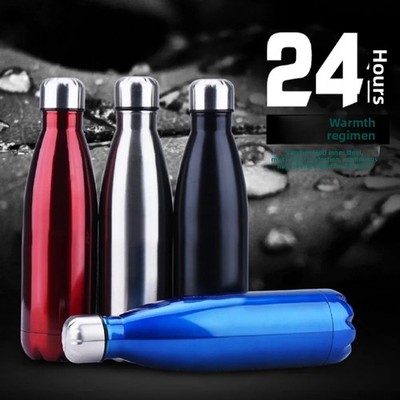 500ml Edelstahl Trinkflasche Doppelwandig Vakuumisoliert Thermoskanne
