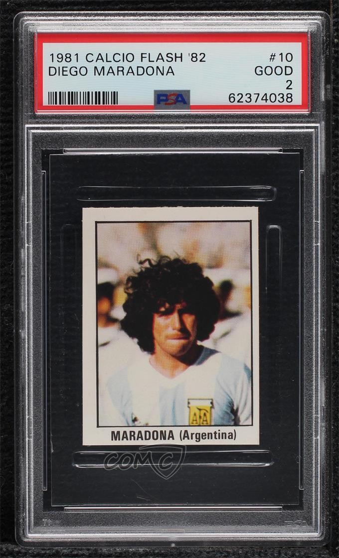 1981 Calcio Flash '82 Diego Maradona #10 PSA 2 0o5i