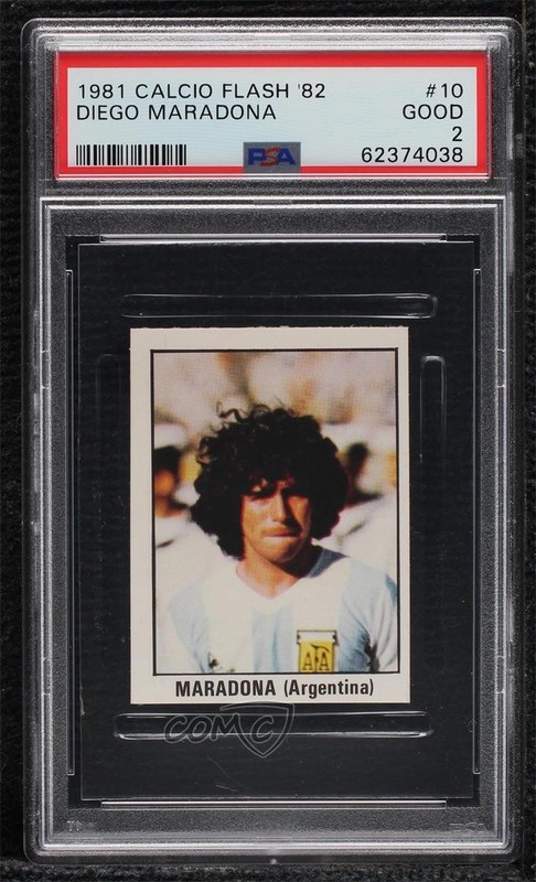 1981 Calcio Flash '82 Diego Maradona #10 PSA 2 0o5i