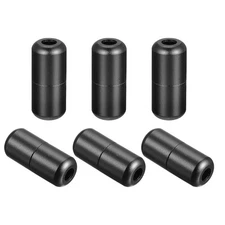 6pack Shoelace Buckle 8 x 18mm Aluminum No Tie Turnbuckle Glossy Black