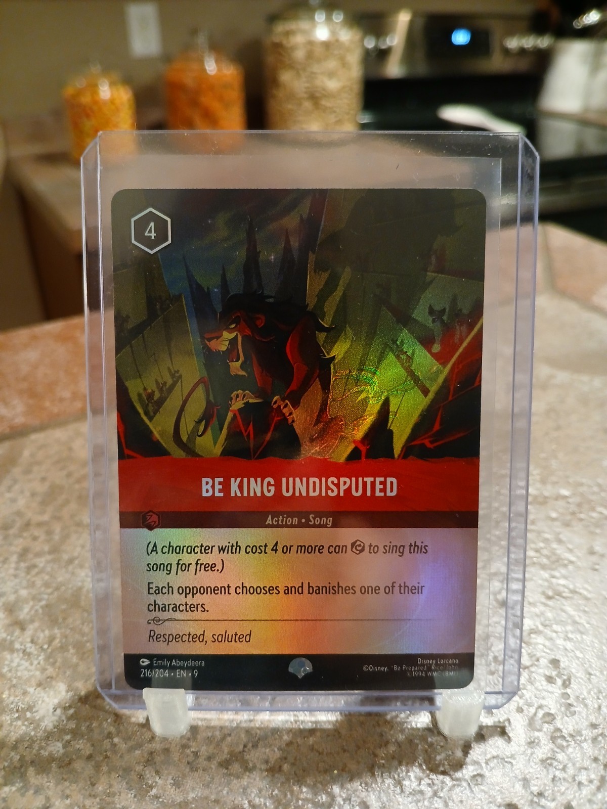 Disney Lorcana Fabled Be King Undisputed Epic 216/204 Foil Mint