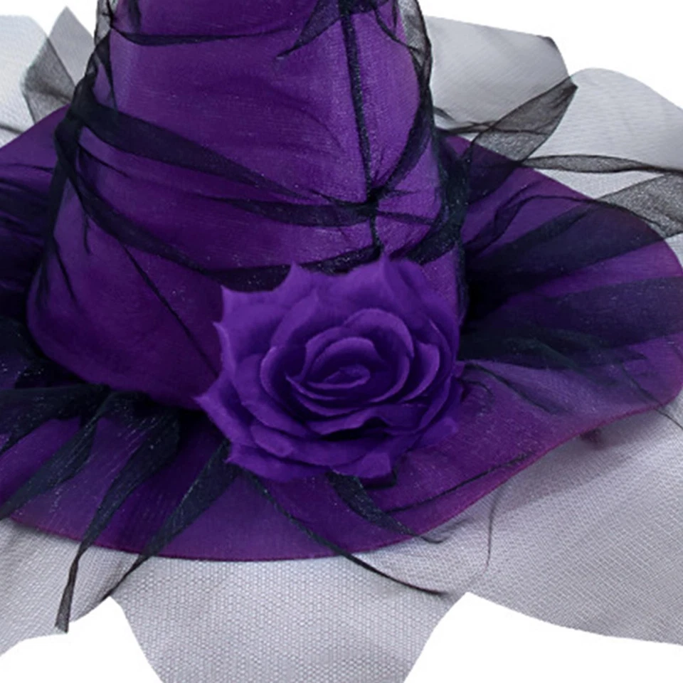 Sombrero de bruja de Halloween Fiesta Sombrero de mago para Halloween Fiesta Carnavales Festivales Foto 2 de 4