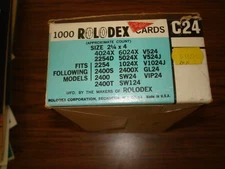 Vintage Rolodex Cards in the box C24 w/ plastic dividers 800 Count