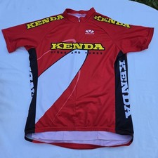 Voler Kenda Felt Men’s Large Cycling Jersey Rear Pocket Red Quarter Zip USA Made