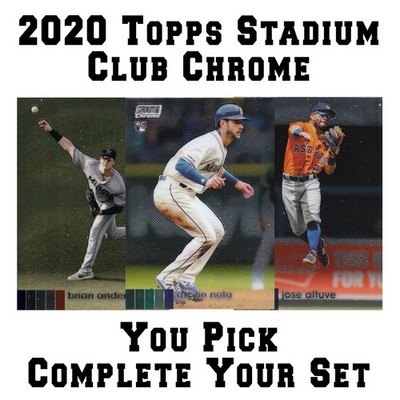 2020 Topps Stadium Club Chrome Baseball Refractors Inserts RC You Pick