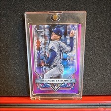 2024 Bowman Sterling Yoshinobu Yamamoto Magenta Refractor /75 RC Dodgers #BSR-40