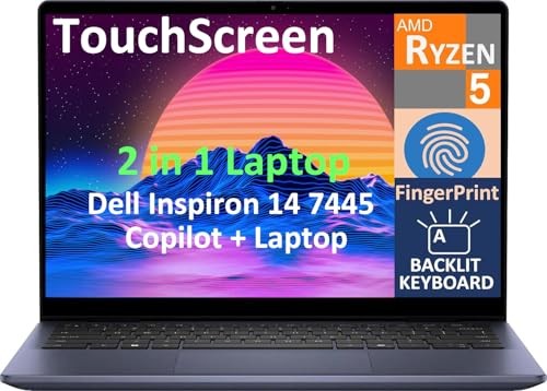 Dell Inspiron 14 7445 - 2-in-1 FHD+ Touch - Ryzen 5 8640HS - 8GB RAM - 512GB SSD