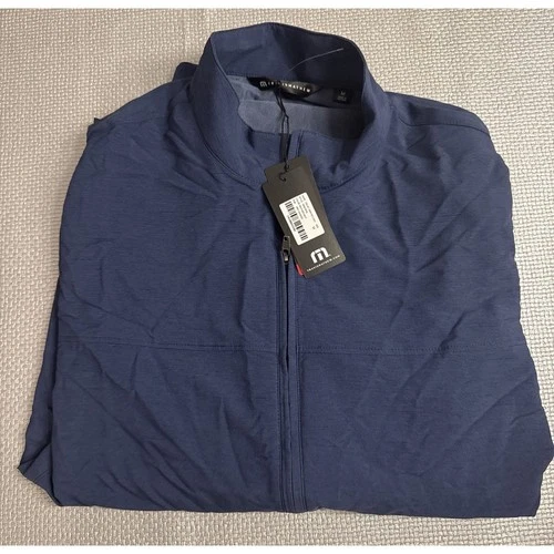 Travis Mathew Valley View No Logo Full-Zip Jacket Heather Navy Mens Sz M - product listing photo