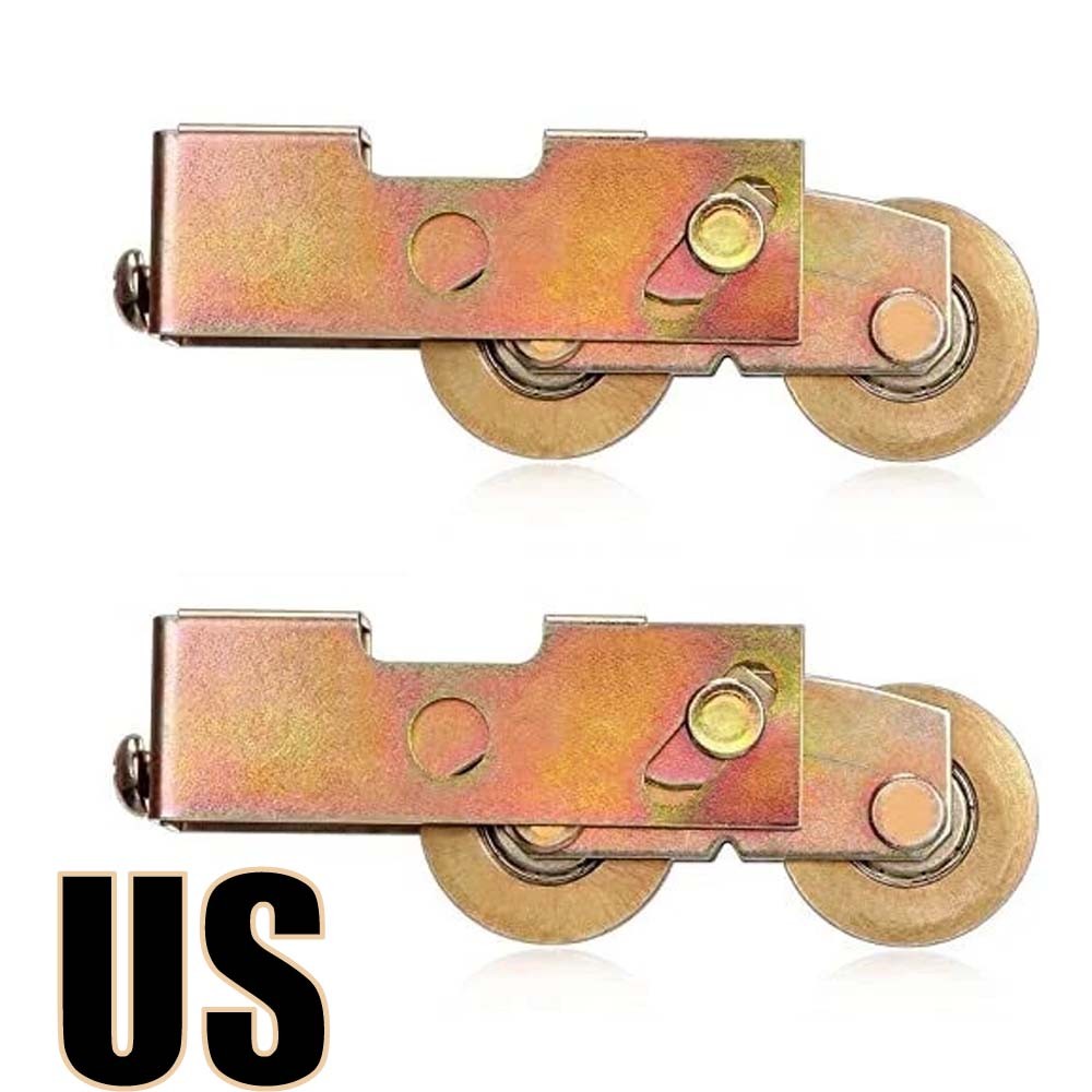 Pair Sliding Door Rollers Replacement Tandem Roller Assembly Kit 1-1/4 In 1.25