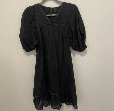 mango puffed sleeve cotton dress Mango Puff Sleeve Cotton Poplin midi Dress
