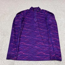Nike Pro Combat Activewear Jacket Purple Long Sleeve 1/4 Zip Women  s Size Small