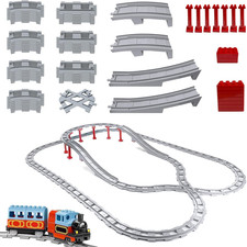 Set Di 67 Mattoncini Da Costruzione, Set Di Binari per Treno Città, Con Rotaie D