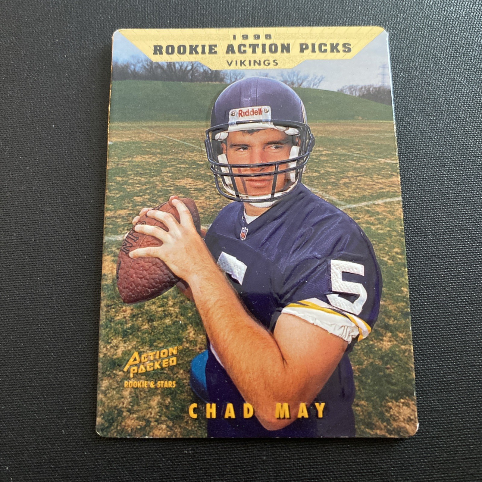 1995 Action Packed Rookies & Stars Chad May #87 Rookie RC Vikings Picks