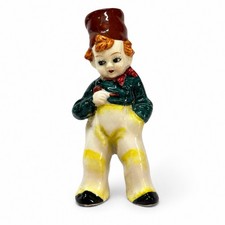 Vintage Figurine Dutch Boy Pipe Smoker Ceramic Ornament Hand Painted