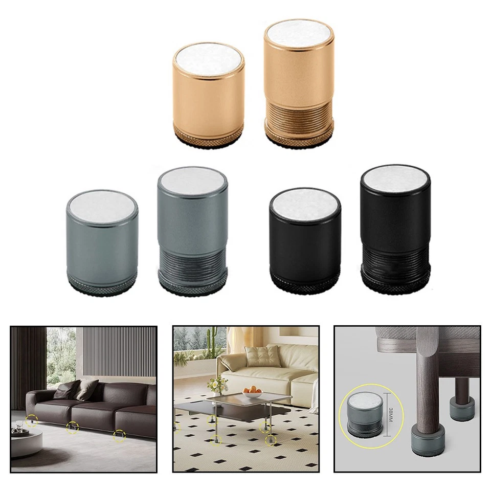 Verstellbare rutschfeste für Möbelerhöhungen 4er Pack für Sicherheit und Kom